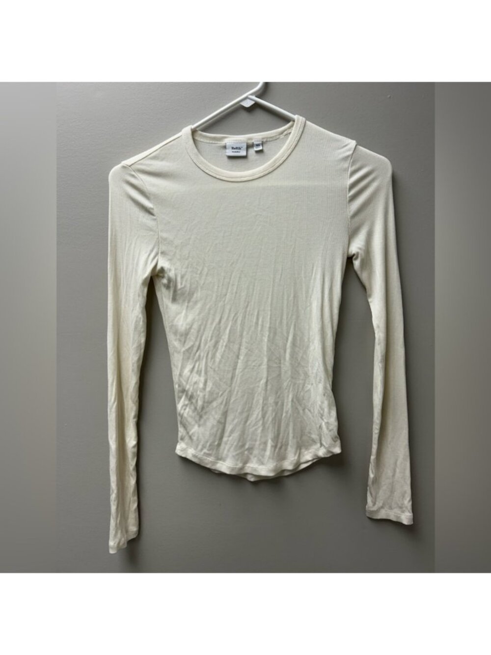 Sunday Best ReRib Women’s Ribbed Pale Yellow Long Sleeve Shirt